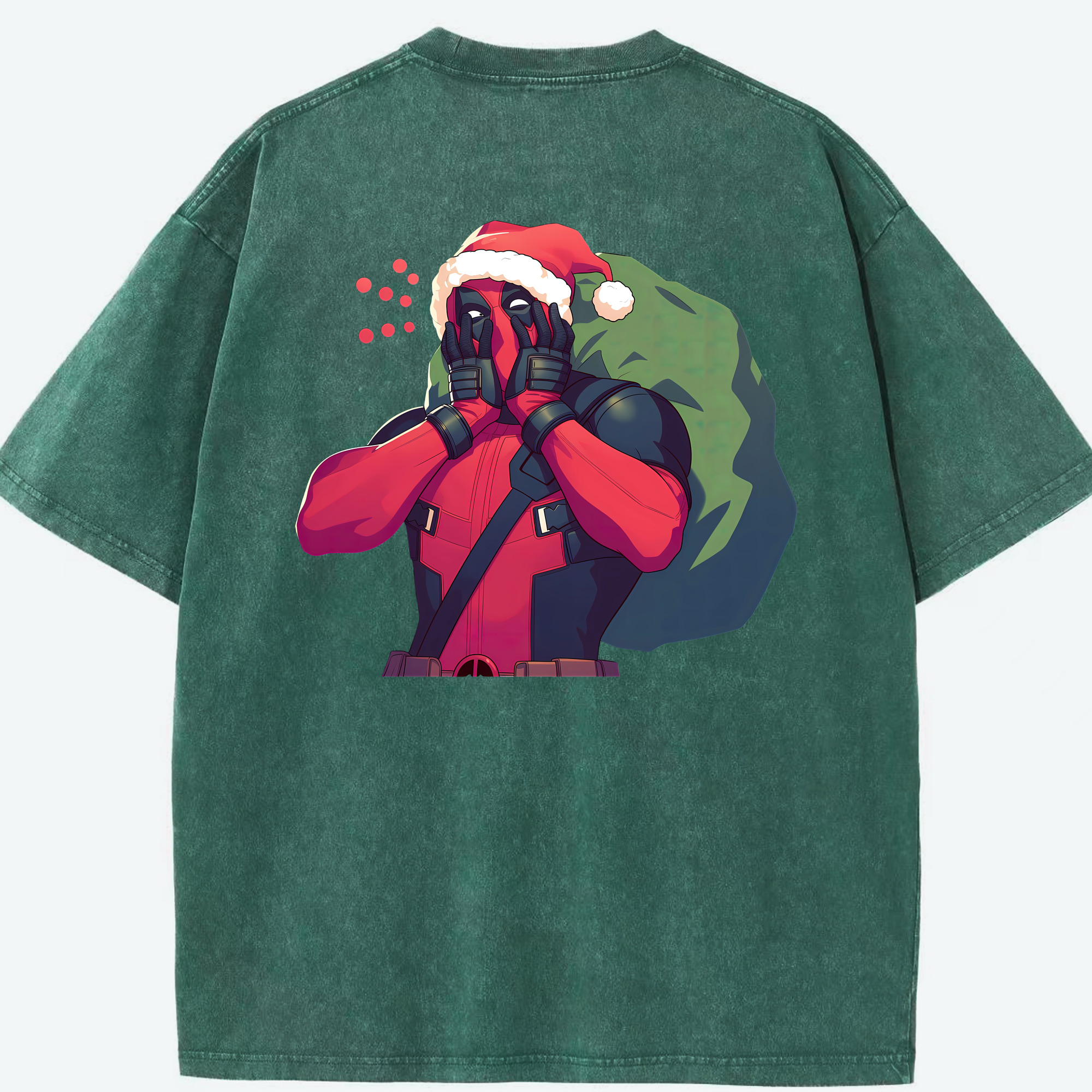 （画像用） Deadpool デッドプール 綿100% ヴィンテージ風 半袖Tシャツ（背面プリント）